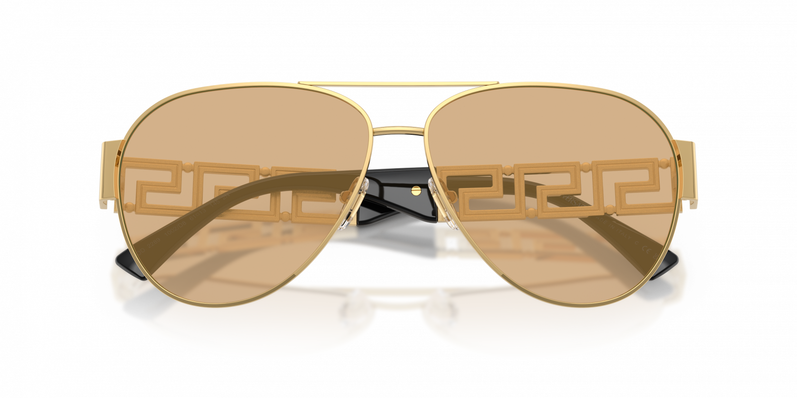 Versace VE2289 1002D8 Aviator Sunglasses – Gold / Light Yellow Mirror Versace VE2289 1002D8 Sunglasses Gold Aviator Frame main image 4