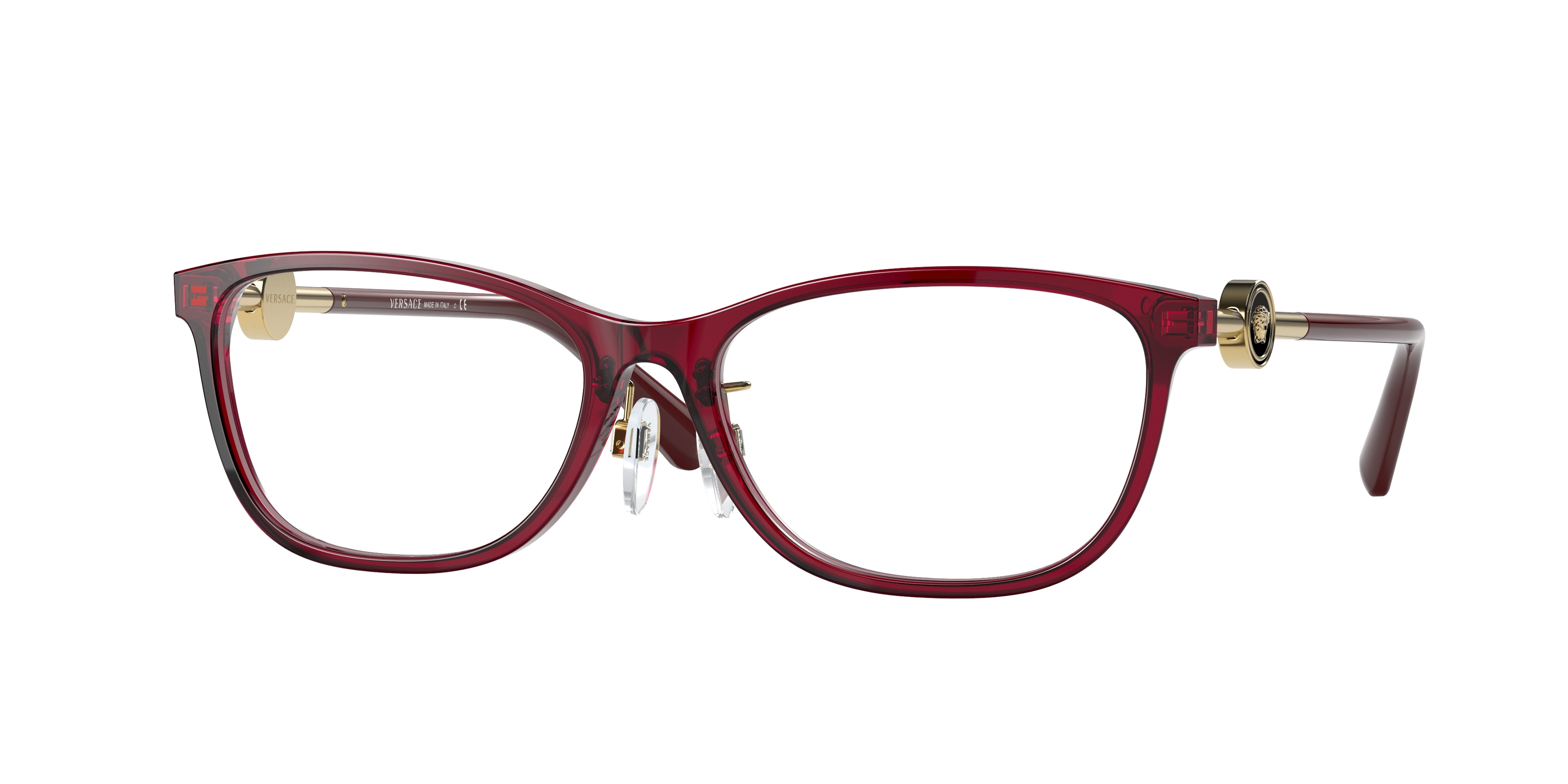 NWT Versace 0VE3297D-388-55 Eyeglasses VERSACE EYEGLASSES - VE3297D 388 55 - Transparent Red main image 2