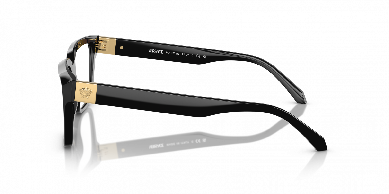 Versace EYEGLASSES VE3357-GB1-53 New with case VE3357 Eyeglasses - Versace Authorized Retailer | coolframes  main image 4