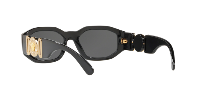 Versace 0VE4361 Sunglasses GB1/87 Black Oval Versace Women Sunglasses - Black Plastic Full Rim Oval Shape  main image 4