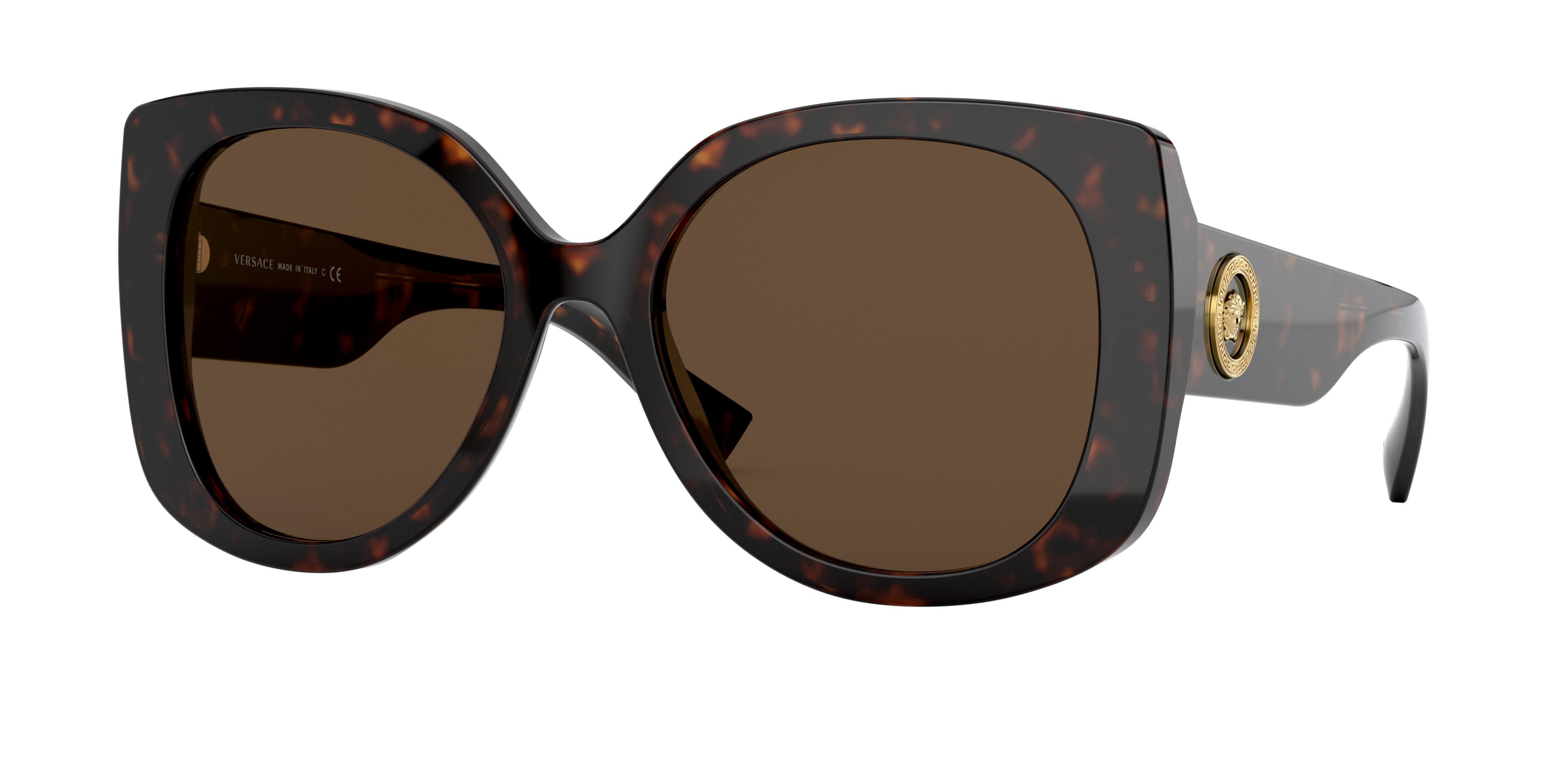 NEW VERSACE SUNGLASSES HAVANA/BROWN WOMEN EYEWEAR VE4387 108/73 VERSACE VERSACE Women main image 3