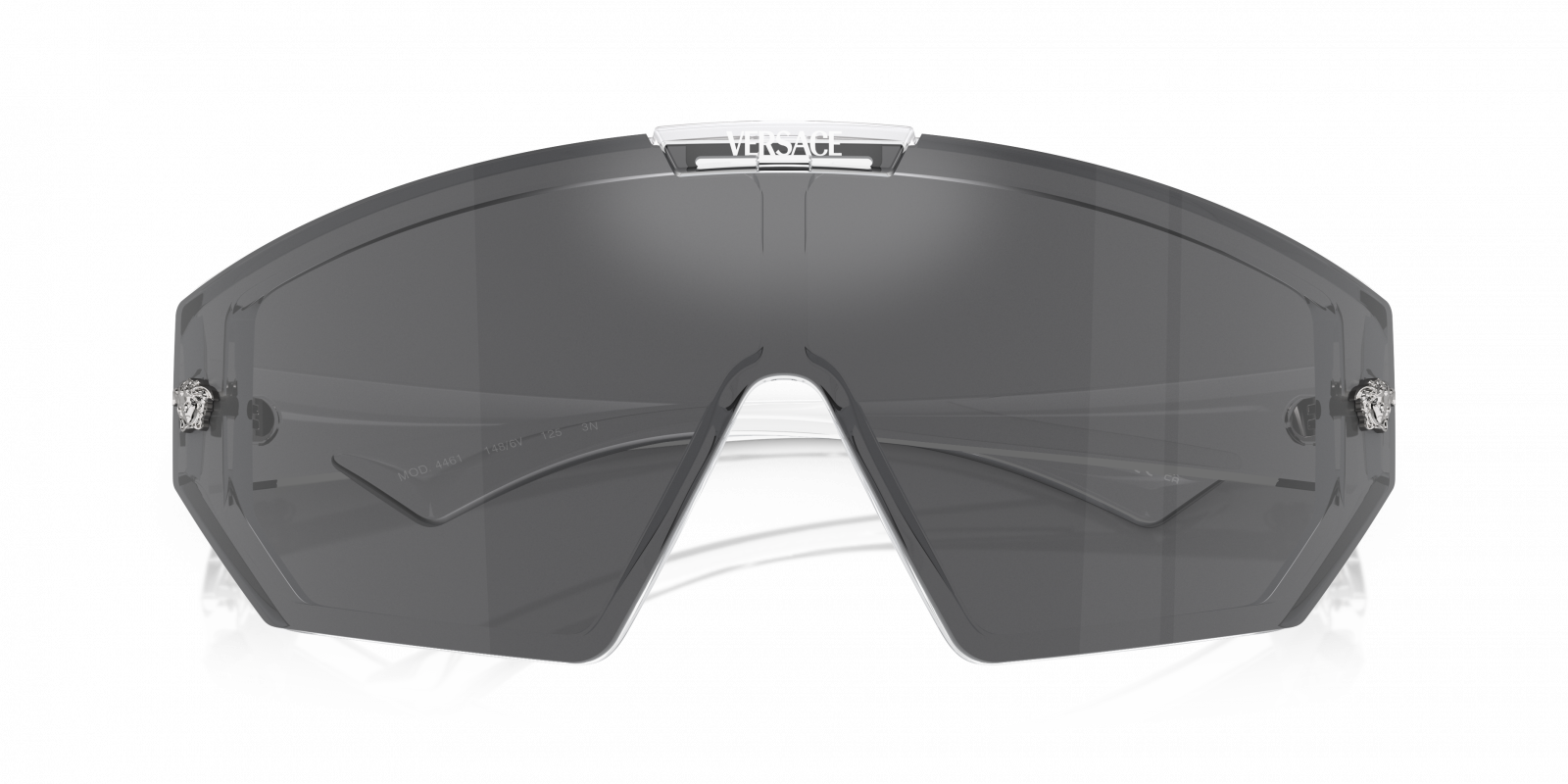 Versace Women Sunglasses Crystal Grey Mirror Blue Single Lens VE4461 148/6V NEW Versace Sunglasses VE 4461 148/6V 47-xx-125 Crystal / Grey  main image 2
