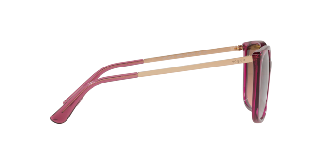 Vogue Sunglasses VO5353-S 298714 Transparent Cherry Square Pink Gradient Brown Vogue Eyewear VO5353S - Square Red Frame Sunglasses For  main image 3