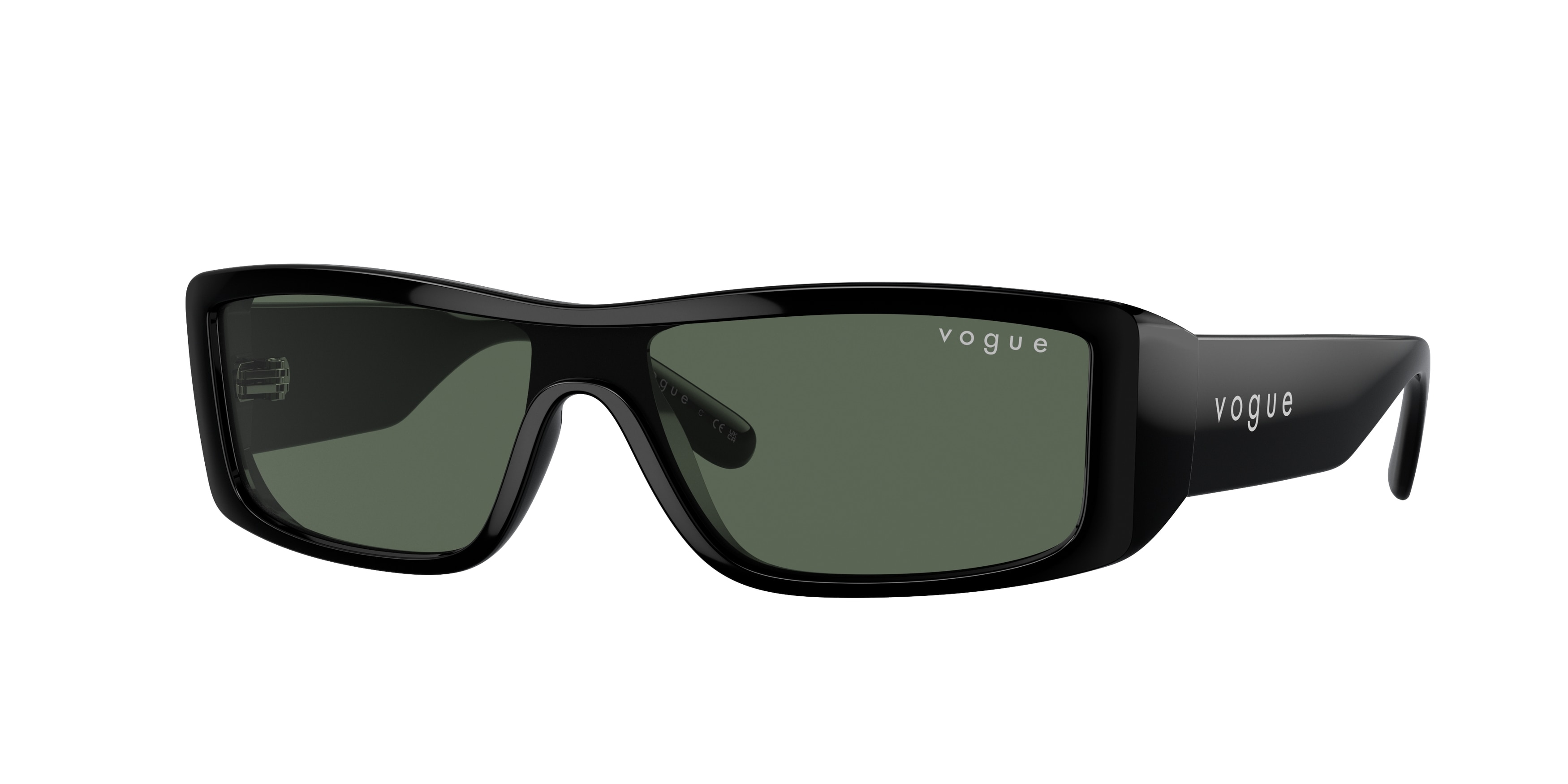 Vogue Black Sunglasses with Green Lenses Sunglasses VO5625S - Black - Green - Nylon | Vogue United States main image 3