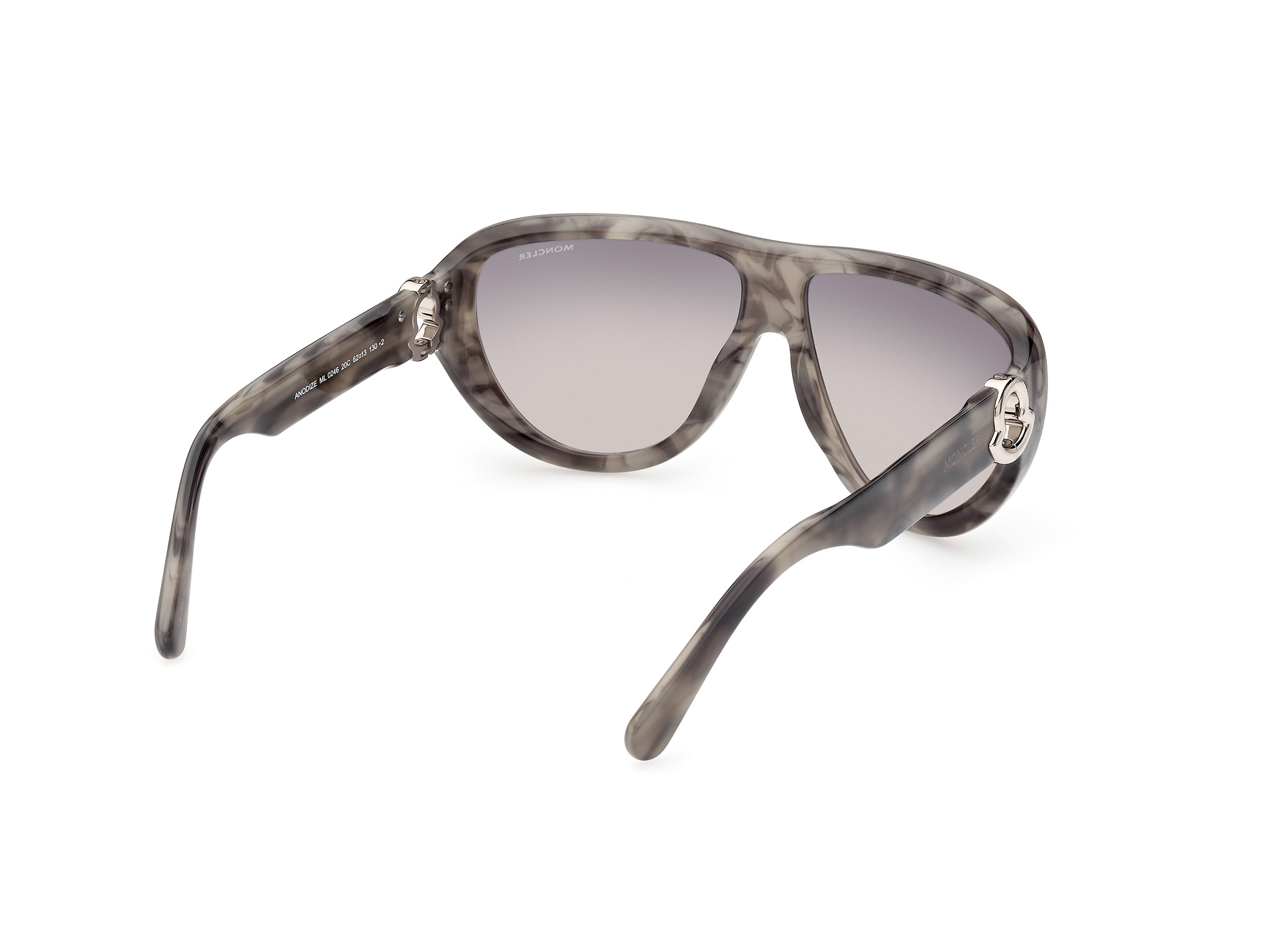 Moncler Anodize Sunglasses ML0246 20C Gray Havana 62mm –