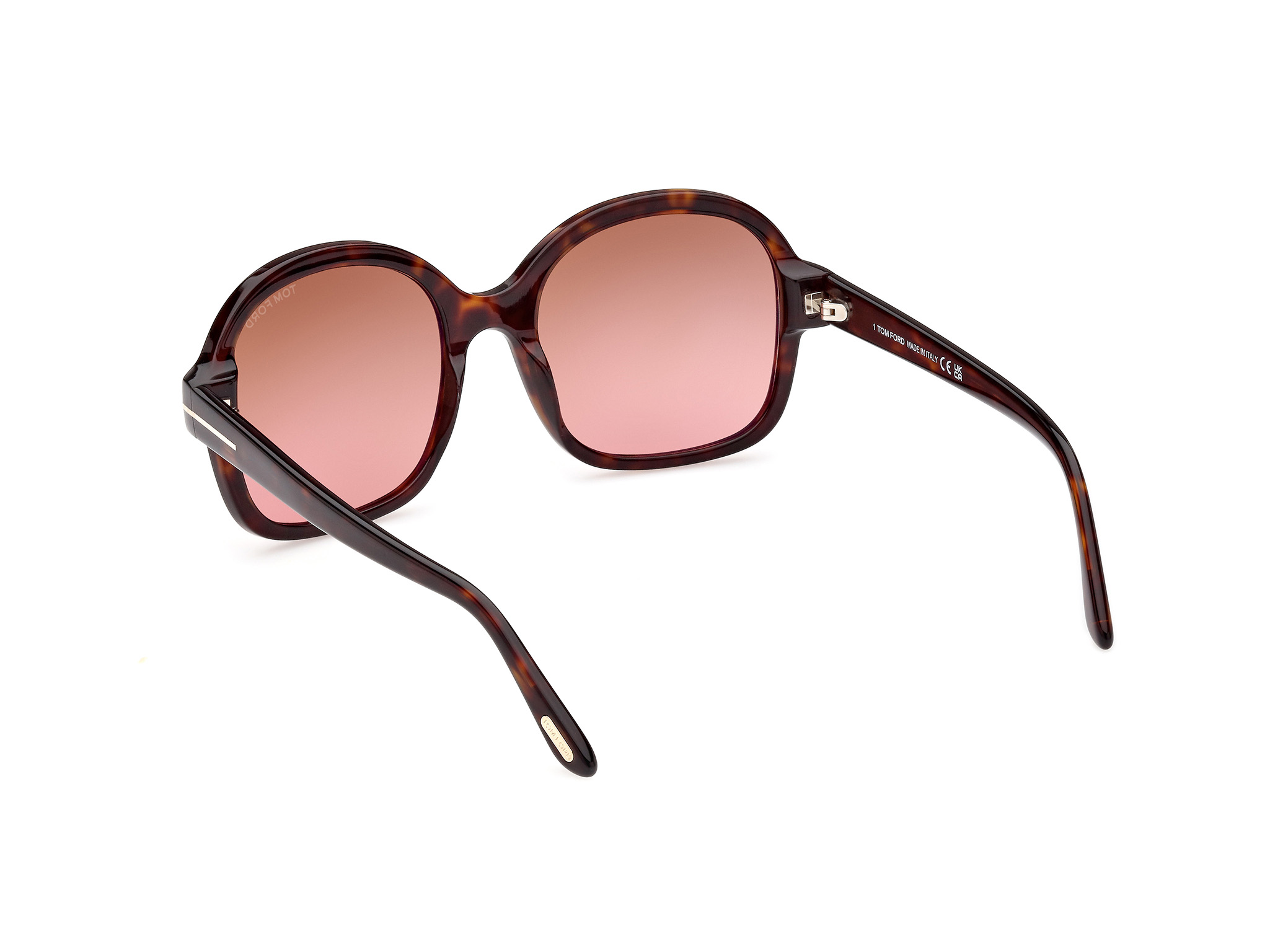 Tom Ford Hanley FT1034 52F Sunglasses - Dark Havana Frame Tom Ford TOM FORD HANLEY TF1034 52F Brown Havana Pink  main image 2