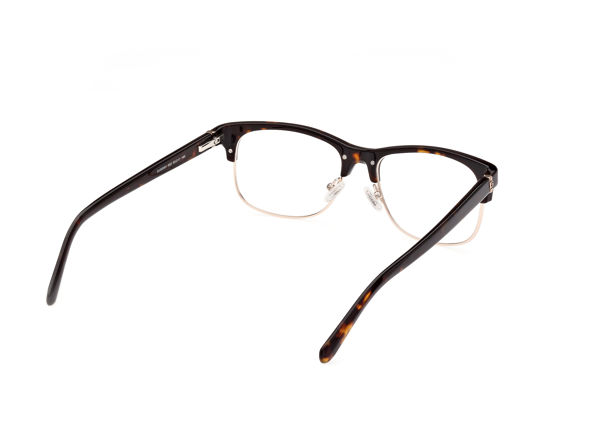 NWT Guess GU50081-052-55 Dark Havana 55mm Eyeglasses Guess Glasses Frame Dark Brown Havana Gold 55mm Unisex  main image 2