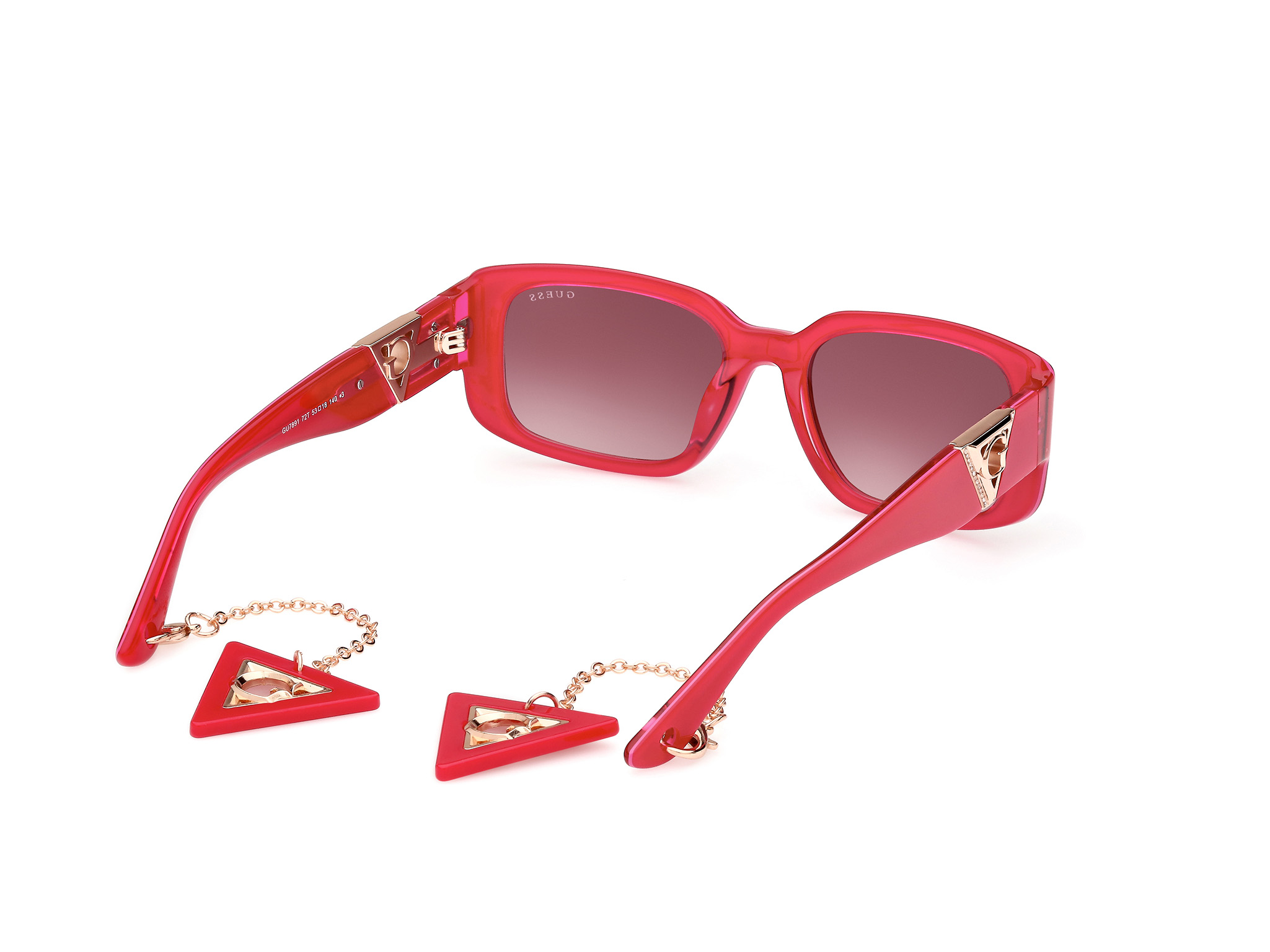NWT Guess GU7891-72T-53 Red 53mm Sunglasses display picture 1