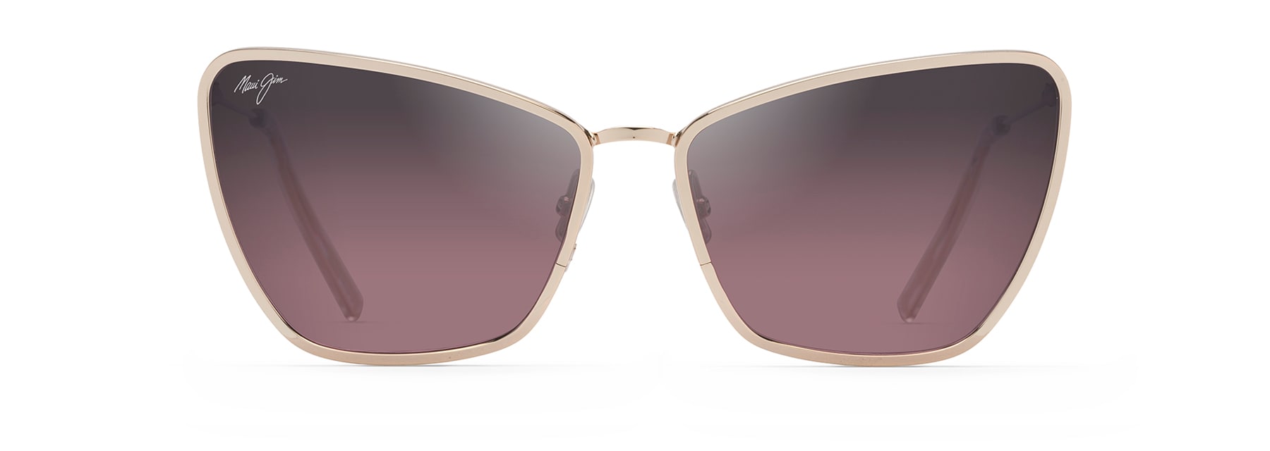 Maui Jim Women's Puakenikeni Polarized Cat Eye Sunglasses, Shiny Rose Gold/Maui Rose(R), Medium並行輸入 NWT Ladies Maui Jim PUAKENIKENI Shiny Gold POLARIZED Rose