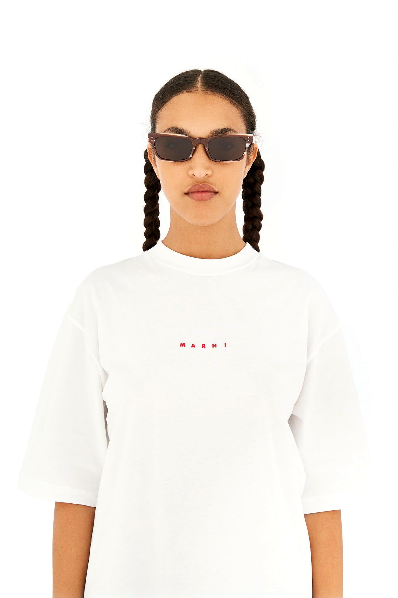 Marni I0YF A7C Floosa Chocolate Horn 