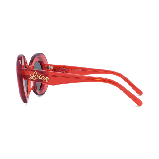 Loewe LW40112I CURVY 66V Butterfly Sunglasses – Shiny Transparent Red / Blue Loewe - Curvy Butterfly Sunglasses – Good See Co main image 4