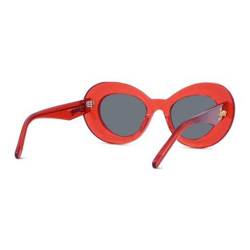 Loewe LW40112I 66V Butterfly Sunglasses – Shiny Transparent Red/Blue LOEWE PAVE SCREEN Starry Night ANAGRAM LW4114IS Red Crystal  main image 4