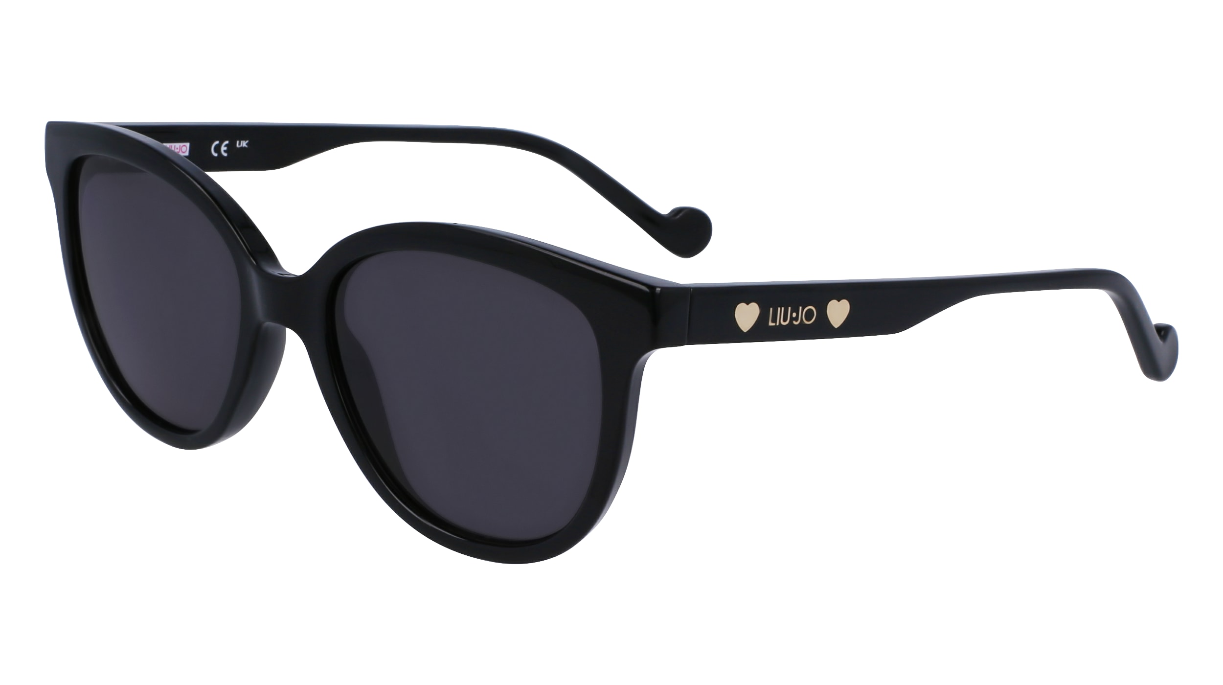Liu Jo Junior LJ3609S 001 Lunettes De Soleil Bio-Inject Noir Gris Cat Eye Normale Normale-image