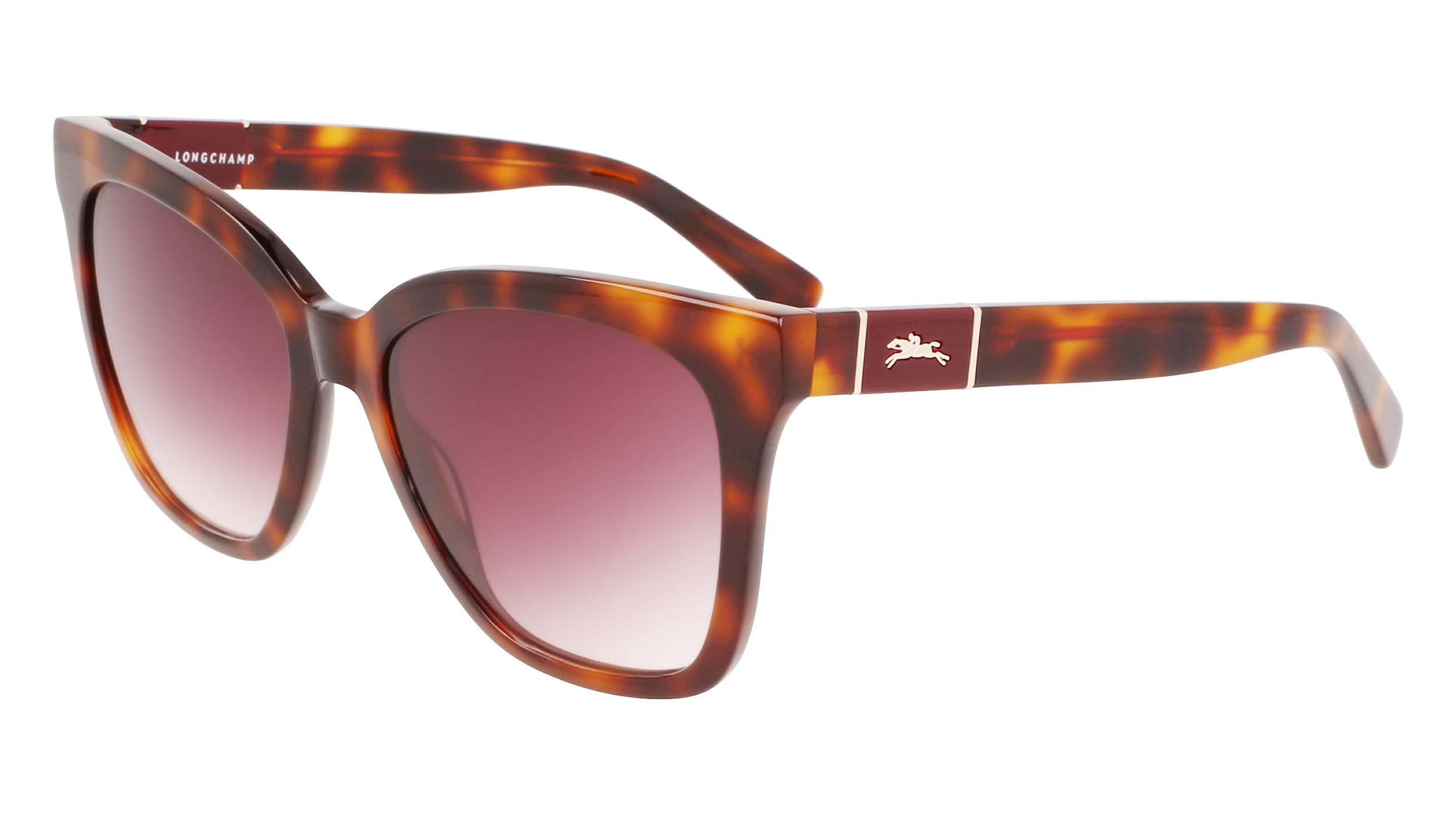 Longchamp Damen LO696S 230 Sonnenbrillen Acetat Havanna Violett Quadratisch Normal Photochromatisch-image