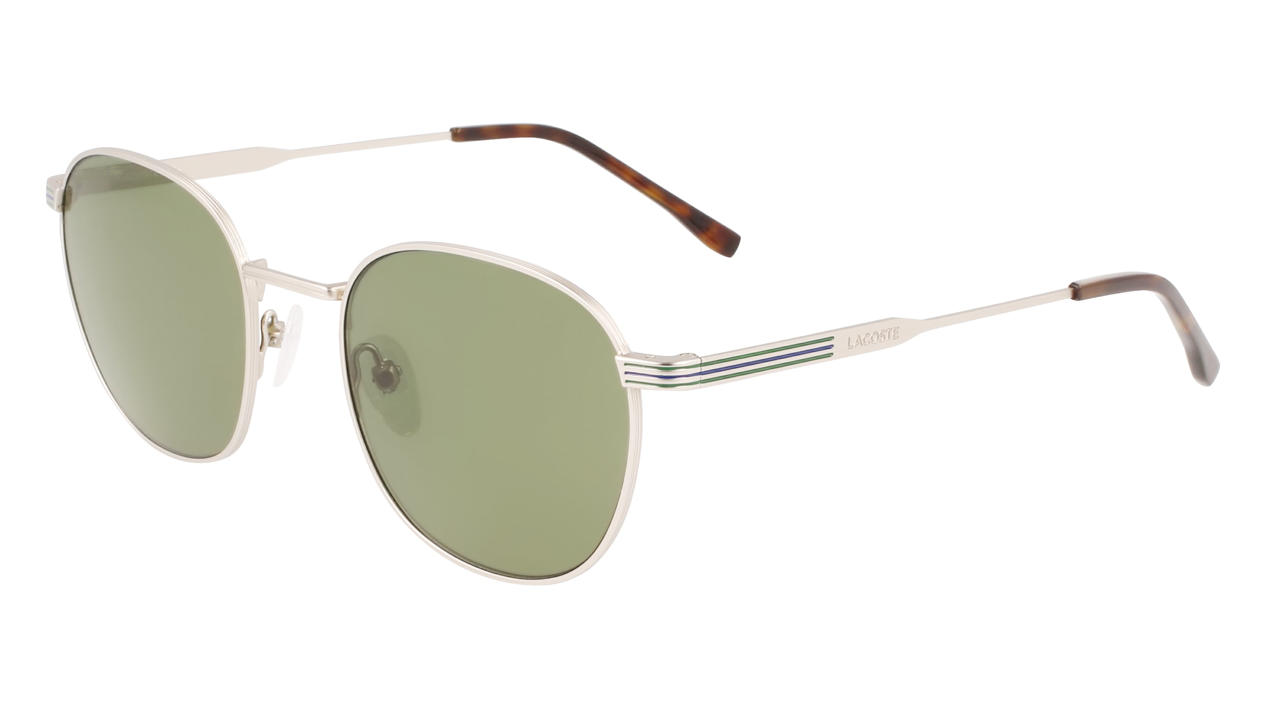 Lacoste Unisex L251S 040 Sunglasses Metal Silver Green Round Normal Photochromatic-image