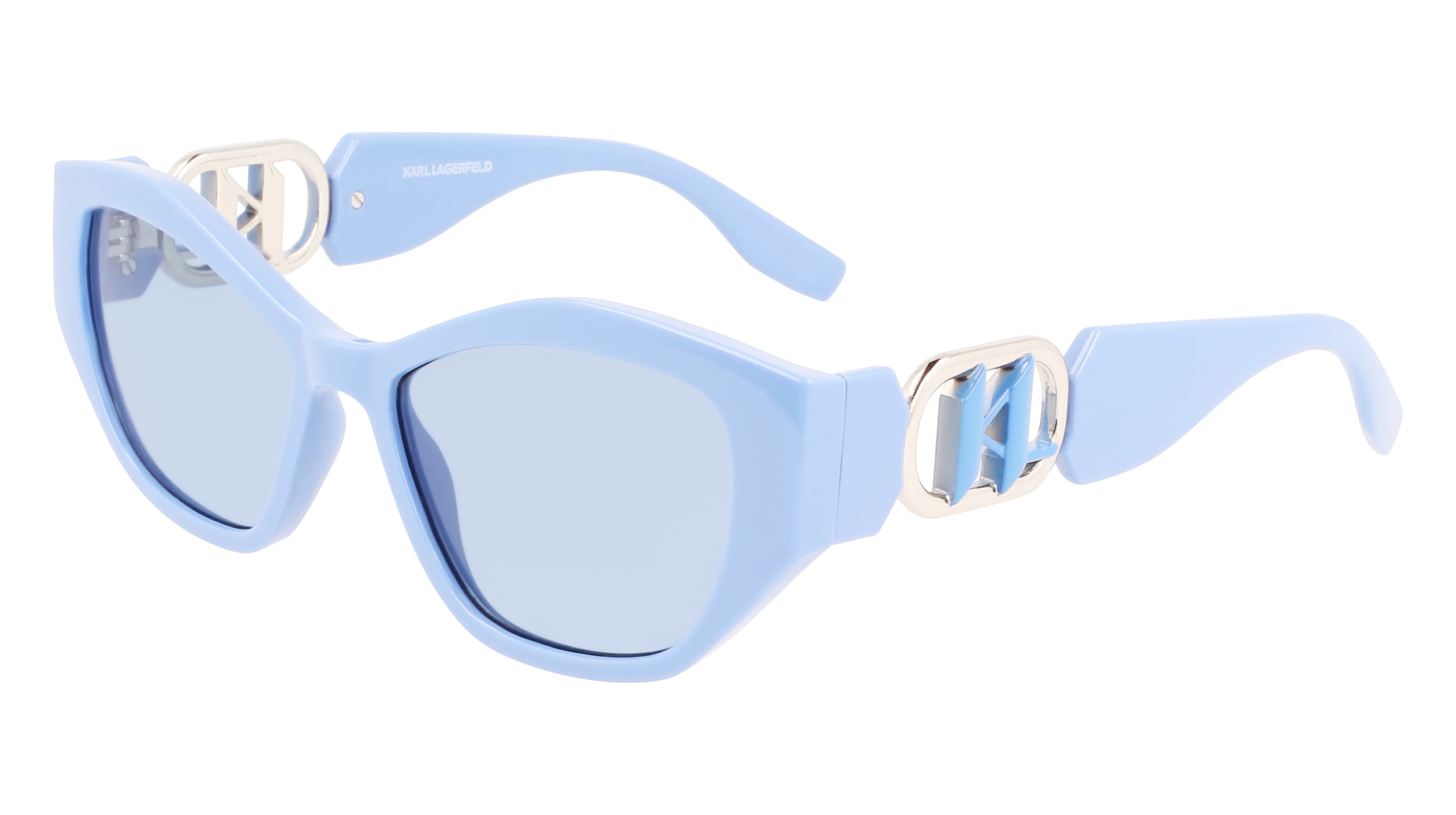 Karl Lagerfeld Damen KL6086S 450 Sonnenbrillen Injiziert Blau Hellblau Quadratisch Photochromatisch Photochromatisch-image
