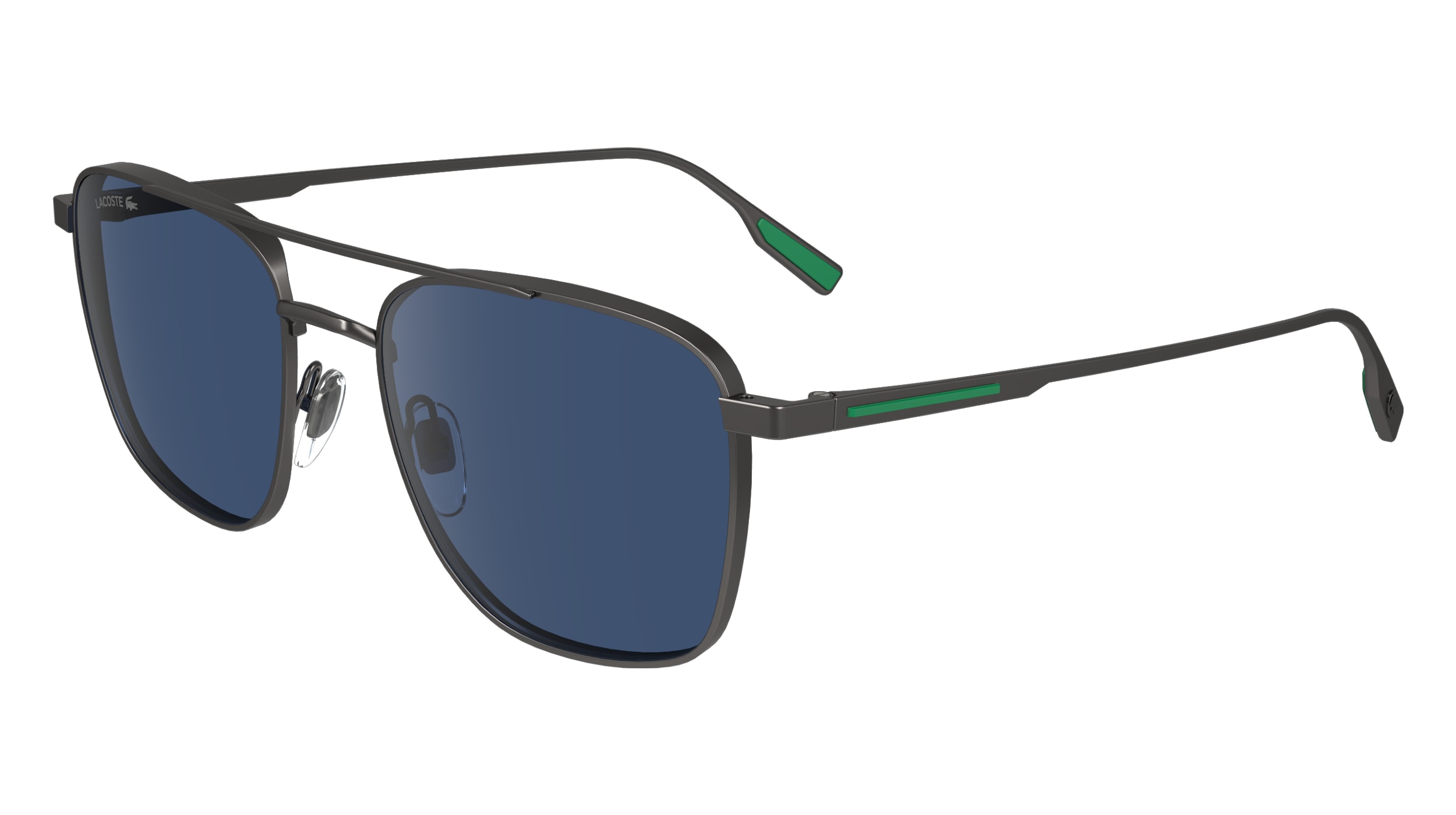 Lacoste Herren L261S 033 Sonnenbrillen Metall Grau Blau Quadratisch Normal Normal-image
