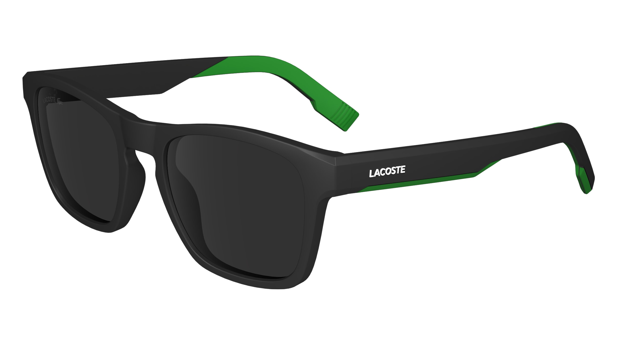 Lacoste Man L6018S 002 Sunglasses Bio-inject Black Grey Squared Normal Normal-image