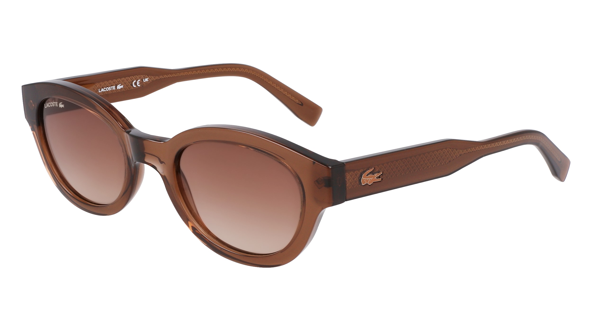 Lacoste Damen L6024S 210 Sonnenbrillen Bio-Injekt Braun Rund Normal Normal-image