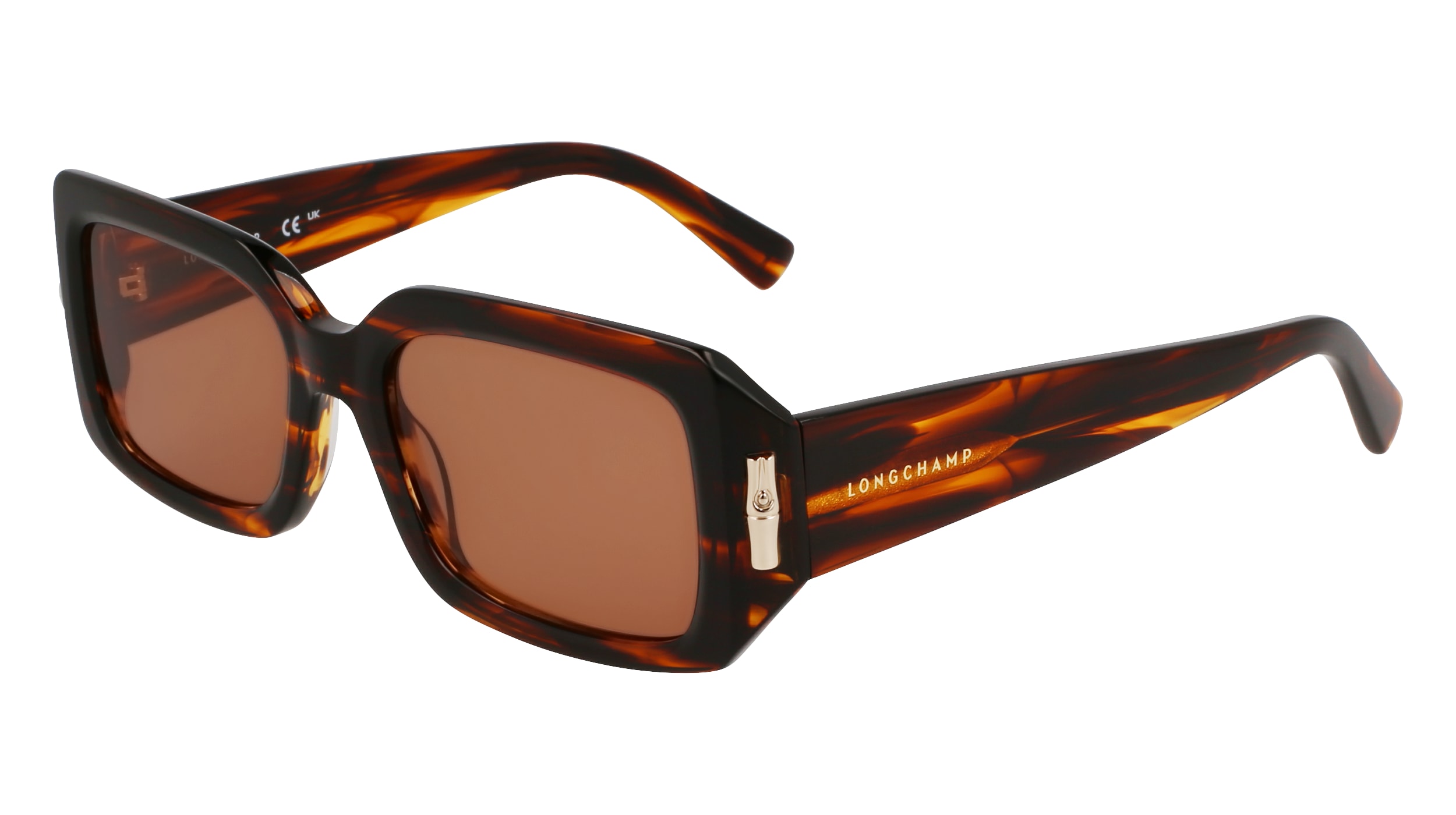 Longchamp Damen LO765S 211 Sonnenbrillen Acetat Braun Quadratisch Normal-image