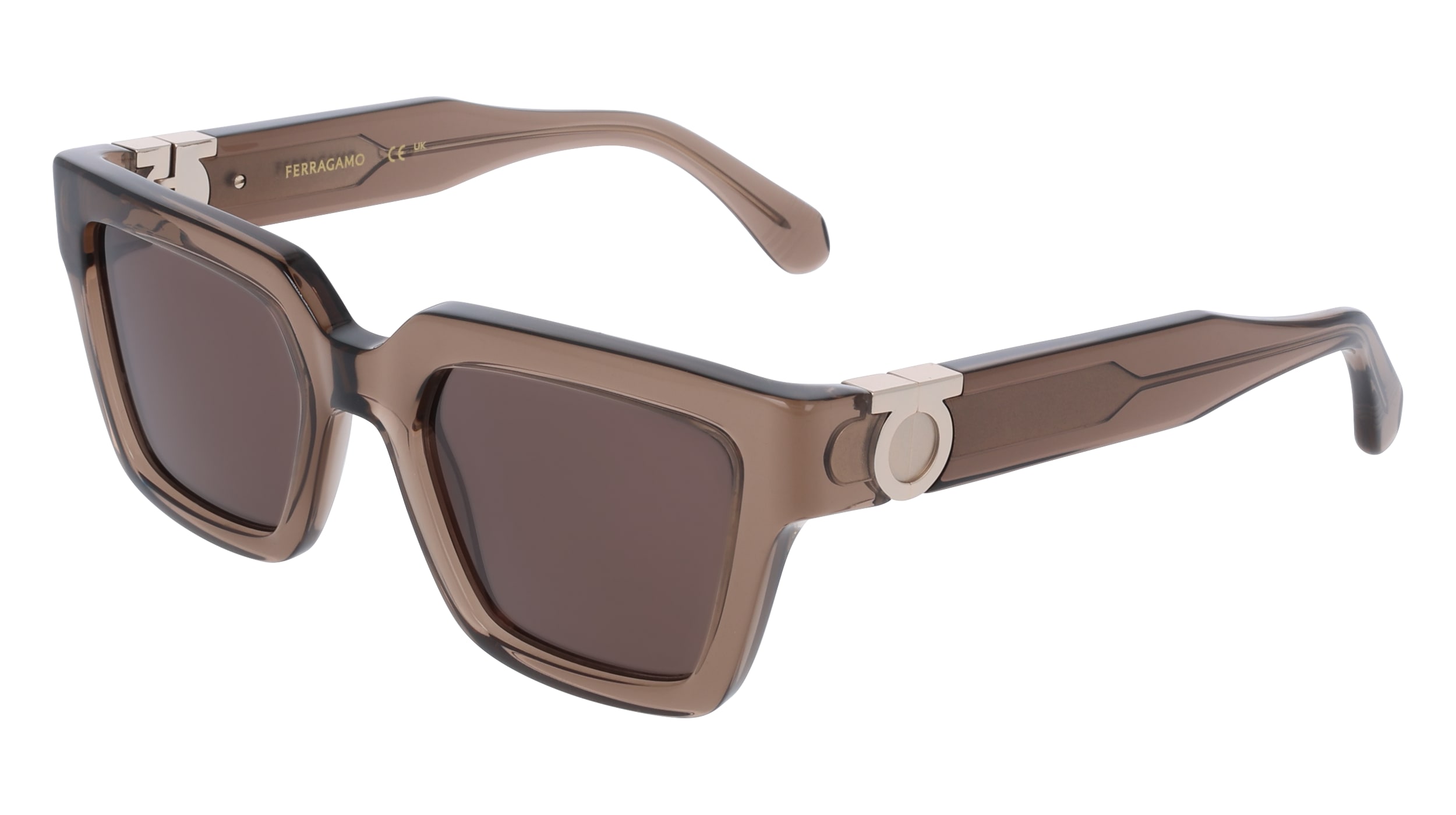 Ferragamo Donna SF2066S 232 Aurinkolasit Acetato Marrone Squadrata Normale-image