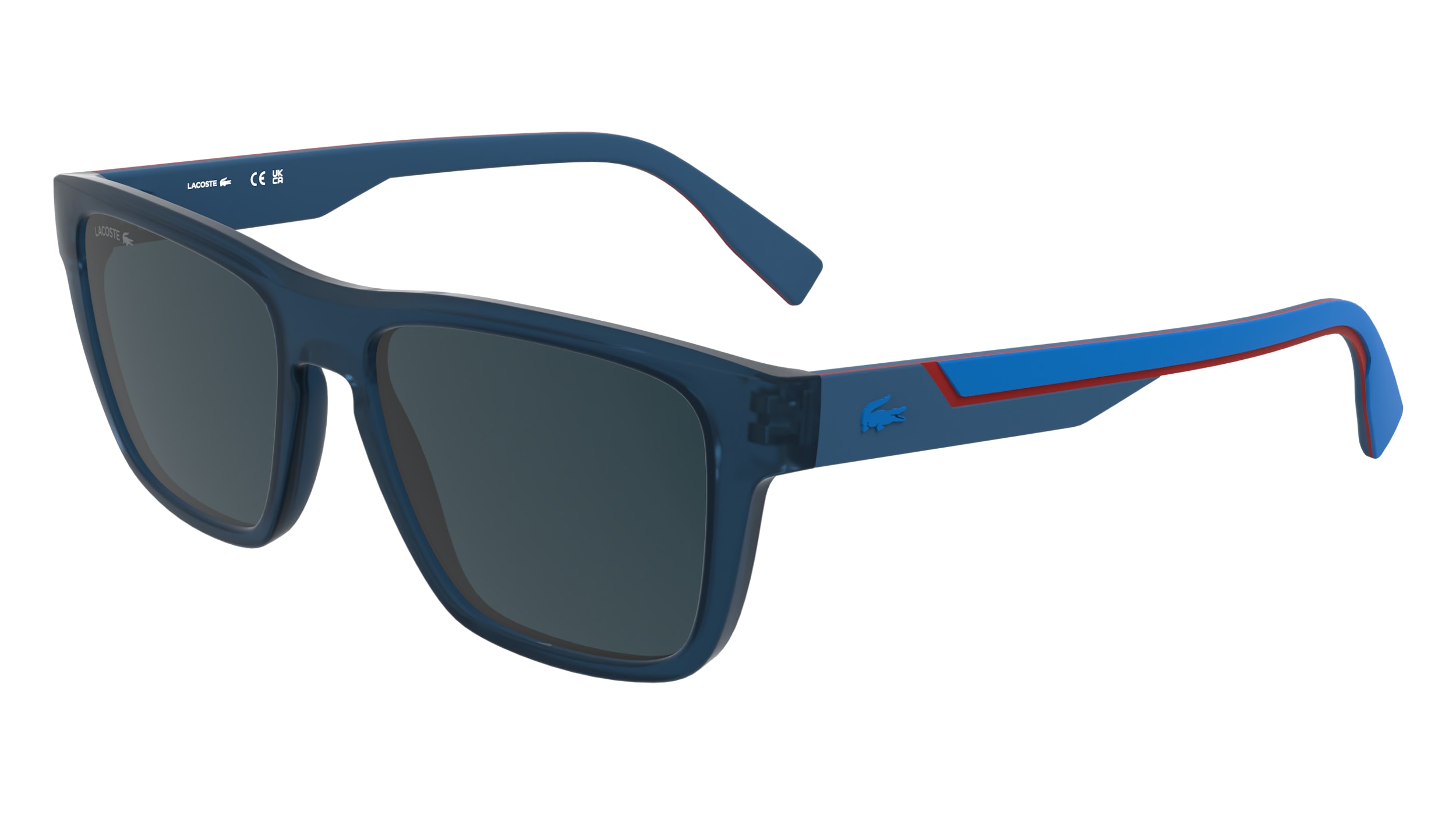 Lacoste Herren L6058S 424 Sonnenbrillen Bio-Injekt Blau Blau Quadratisch Normal-image