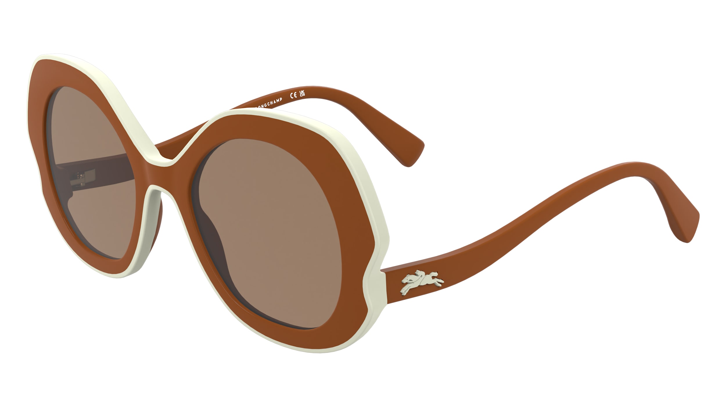 Longchamp Damen LO780S 842 Sonnenbrillen Bio-Injekt Orange Rund Normal-image