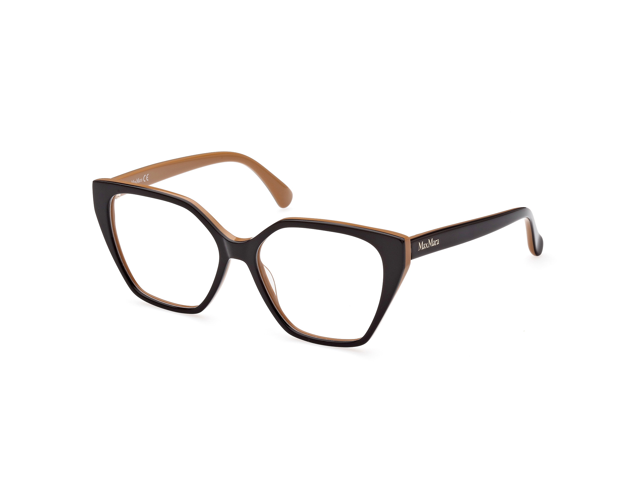 Max Mara Damen MM5085 050 Optische Fassungen Acetat Braun Geometrisch Normal-image