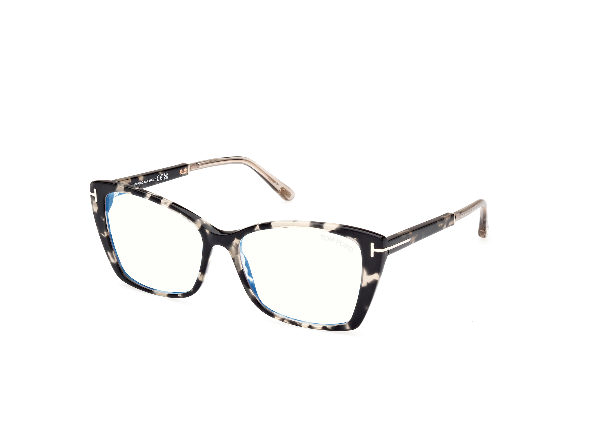 Tom Ford Damen FT5893-B 005 Optische Fassungen Acetat Schwarz Schmetterling Normal-image