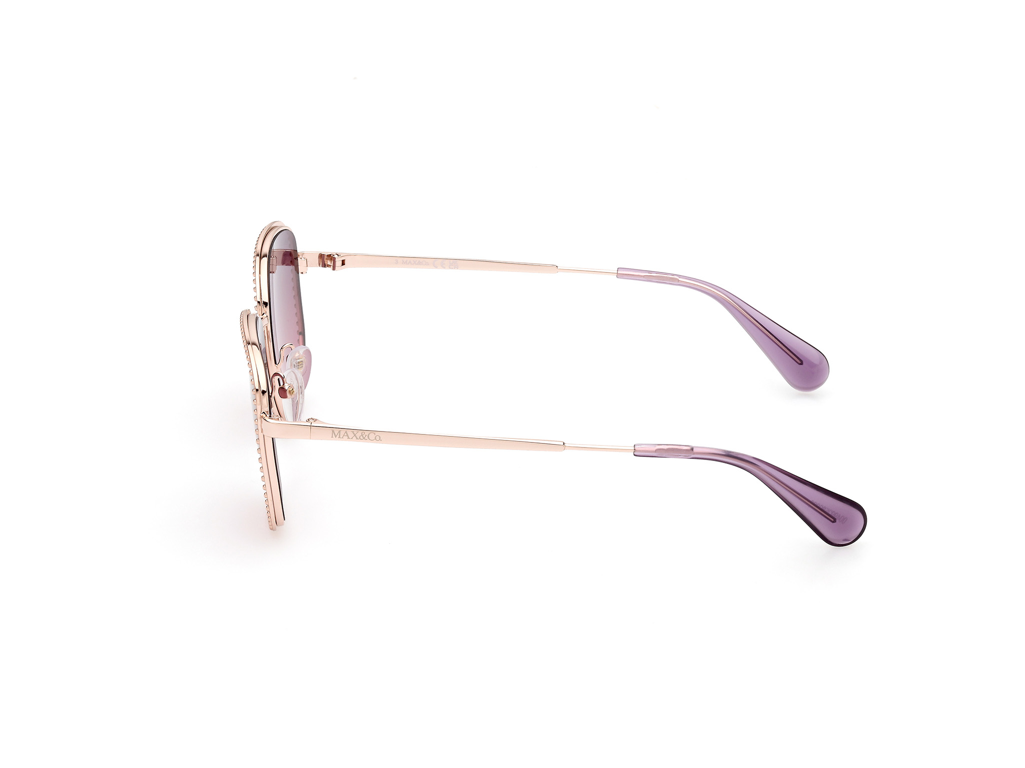MAX &CO Occhiali Da Sole MO0091 – Shiny Rose Gold, Unisex, Leggeri E Semplici Da Abbinare