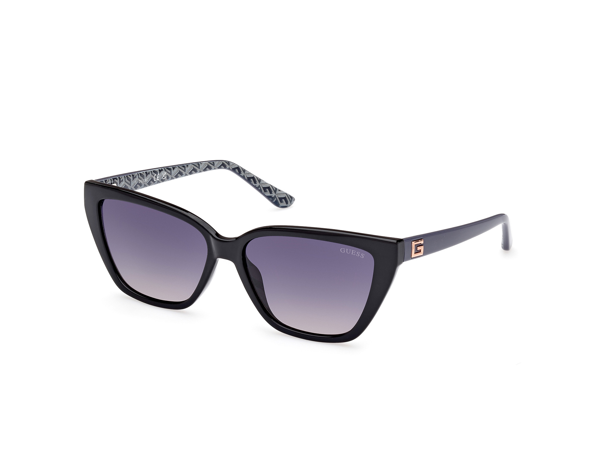 Guess Damen GU7919 01B Sonnenbrillen Injiziert Schwarz Grau Cat Eye Normal Schattiert-image