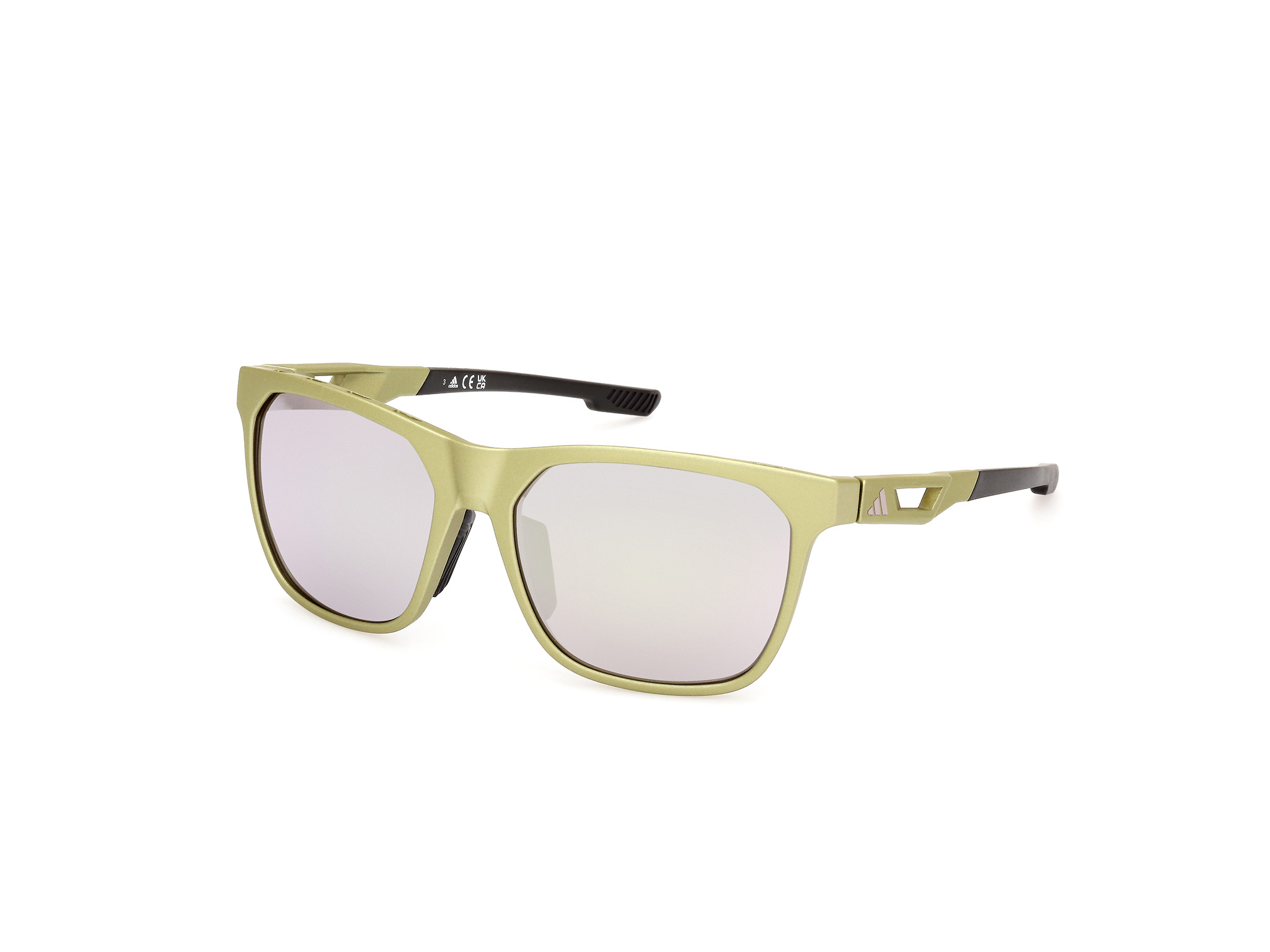 Adidas Sport Unisex SP0091 94Q Sunglasses Injected Green Green Squared Normal-image