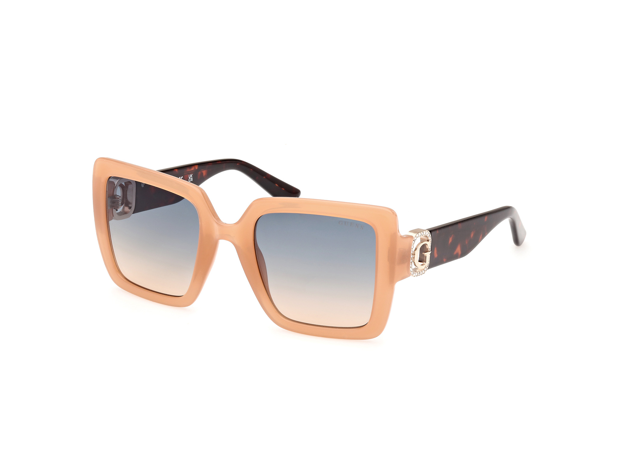 Guess Damen GU00103 57P Sonnenbrillen Injiziert Beige GrüN Quadratisch Normal Schattiert-image