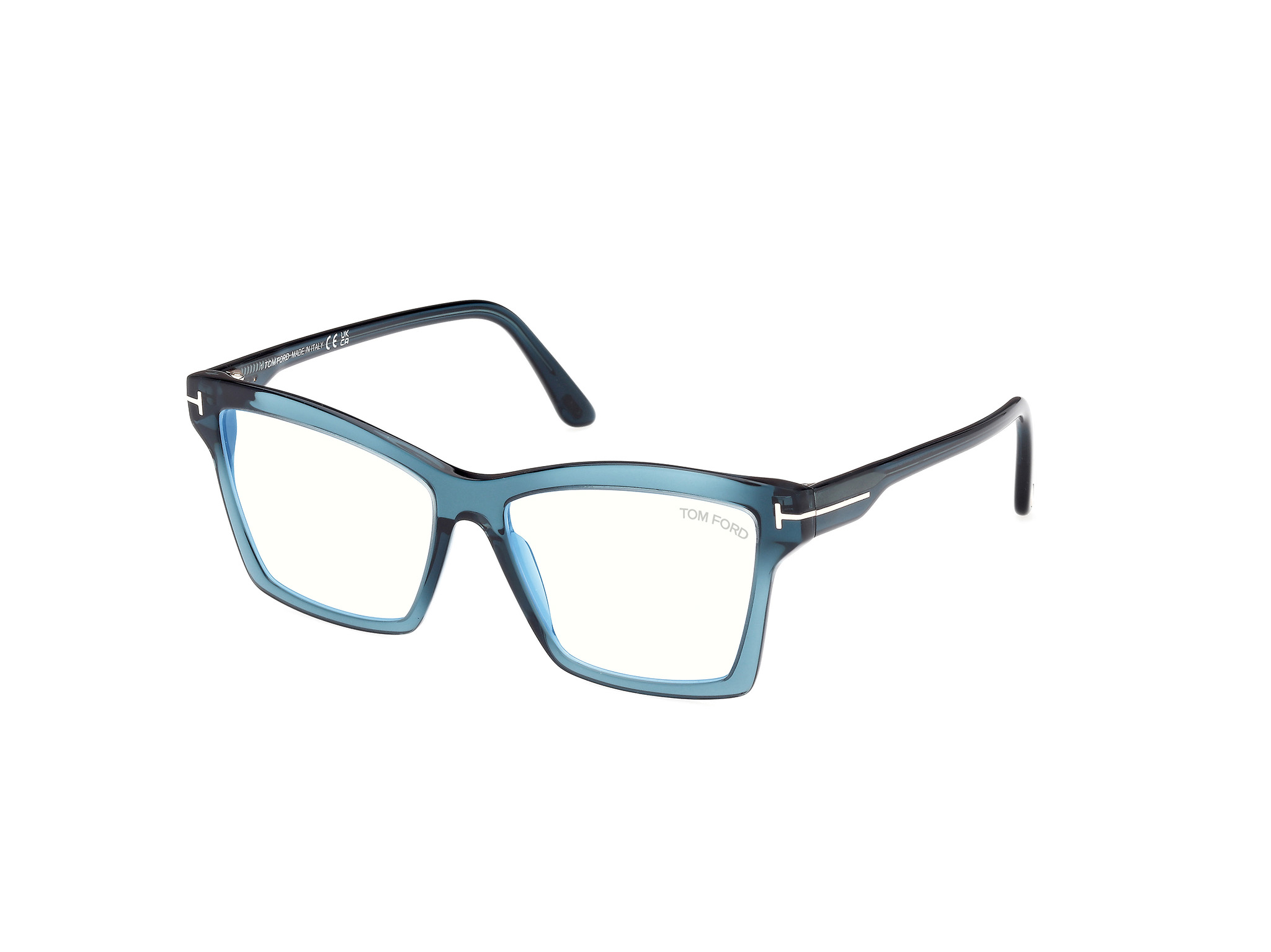 TOM FORD Woman FT5964-B 92 Vista frames Acetate Blue  Squared Normal-image