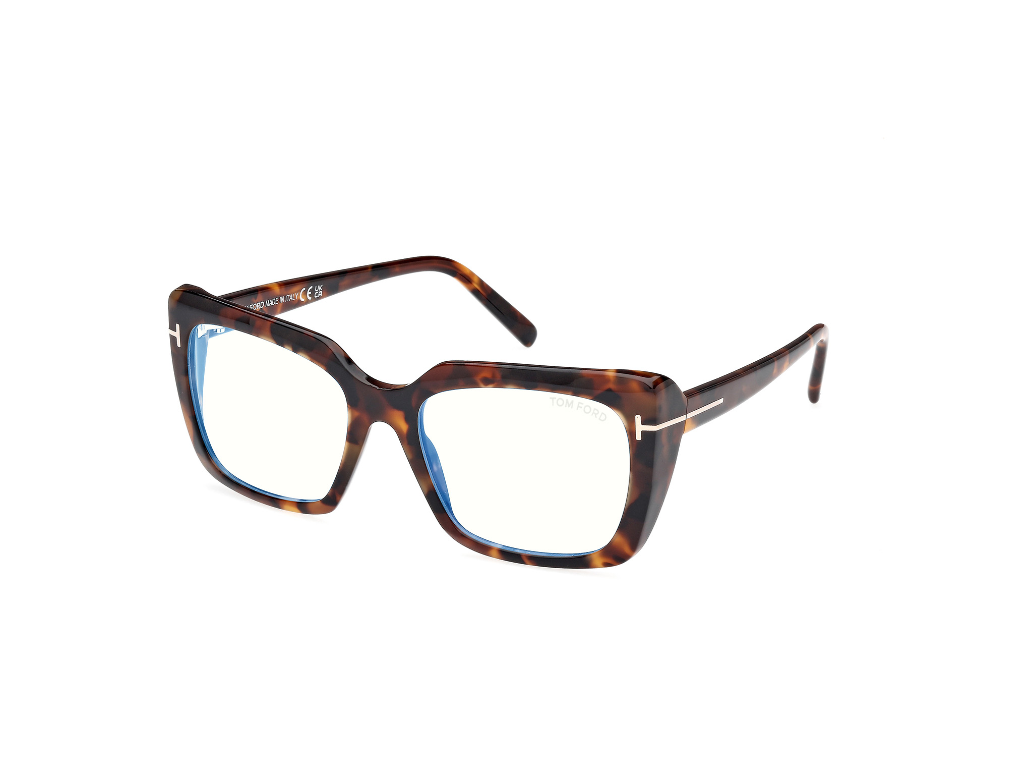 TOM FORD Woman FT5992-B 52 Vista frames Acetate Havana  Squared Normal-image