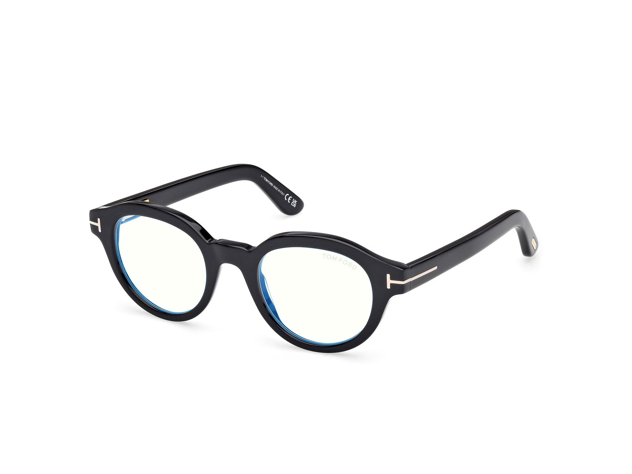 Tom Ford Unisex FT6037-B 001 Montures Optiques AcéTate Noir Ronde Normale-image
