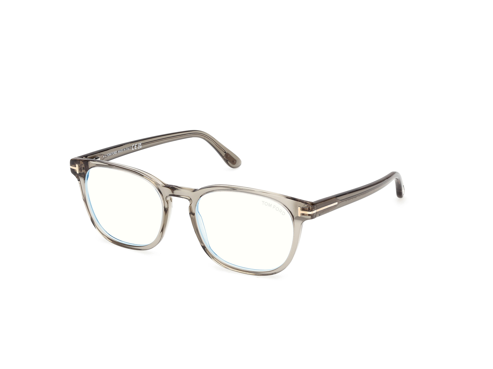 Tom Ford Herren FT5868-B 051 Optische Fassungen Acetat Grau Quadratisch Normal-image