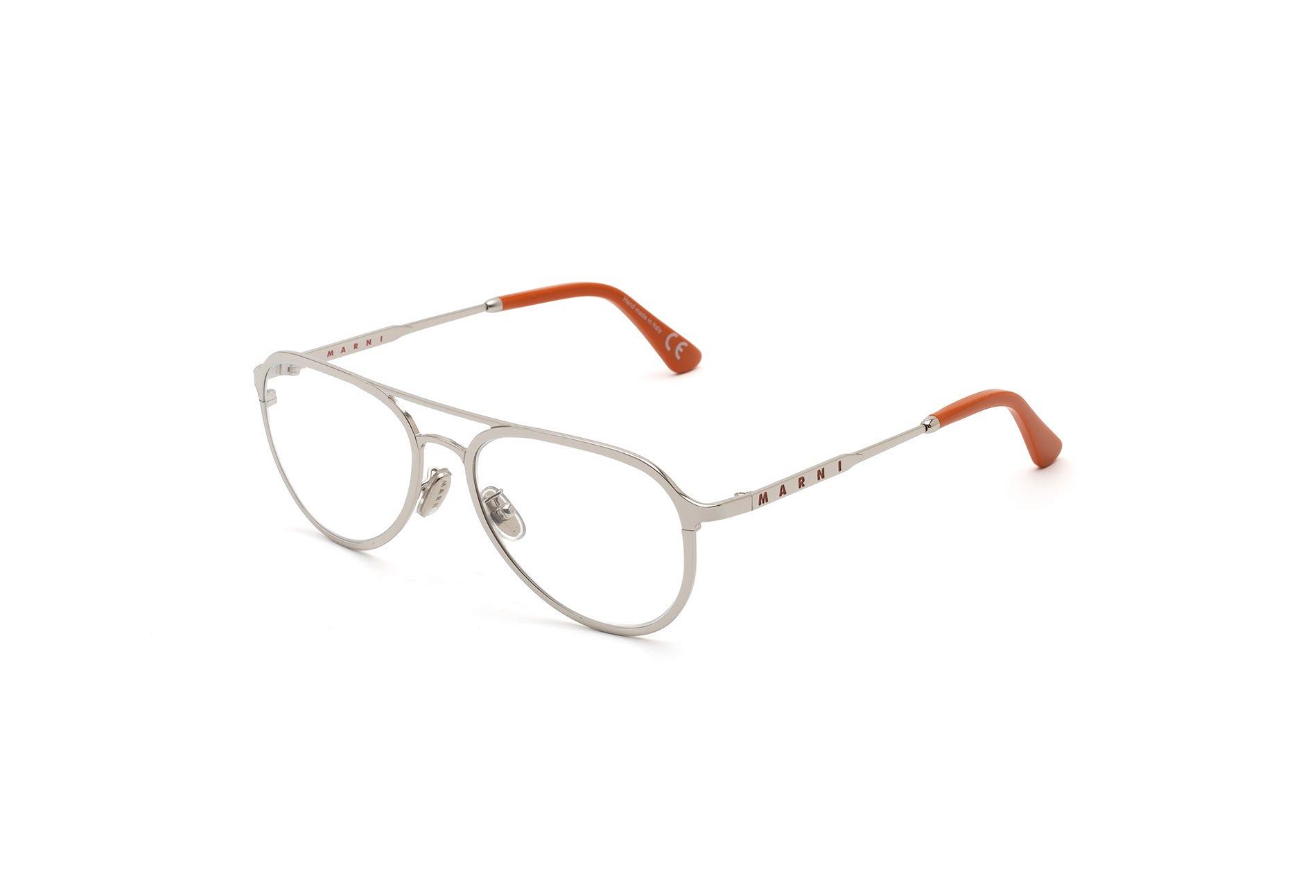 Marni Unisex Marni 18J Palawan Island Optical Argento Montures Optiques MéTal Argent Pilote-image