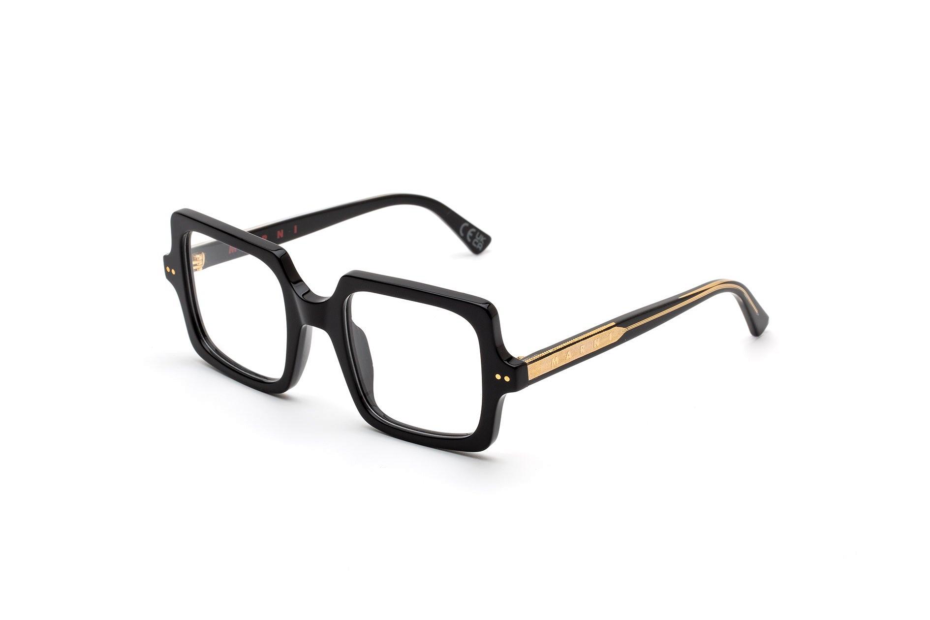 Marni Unisex Marni 9QP Likya Yolu Black Montures Optiques AcéTate Noir Carré-image