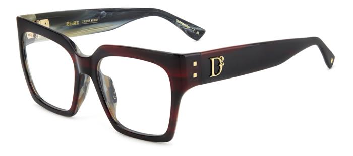 Gafas DSQUARED2 - Modelo: D2 0151/G_ C: Burgundy Horn/Eye Size: 55 - Bridge Size: 18 Cura Della Persona E Salute-image