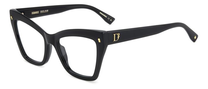 Gafas DSQUARED2 - Modelo: D2 0152_ C: Black/Eye Size: 54 - Bridge Size: 19 Cura Della Persona E Salute-image