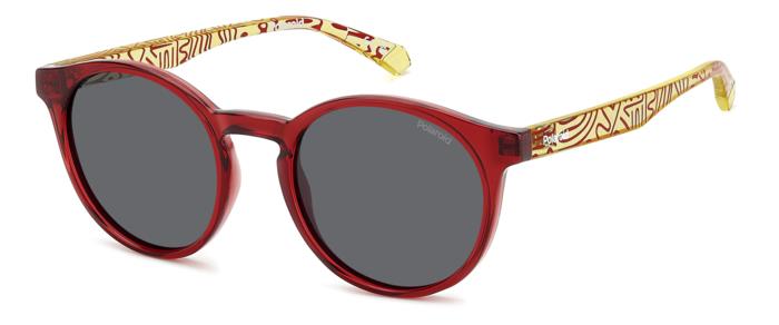 Polaroid Kids Sunglasses Frames Pld 8061/S Red Yellow 46/18/130 Unisex Bambini, Rosso Giallo, 46/18/130-image
