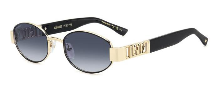 Dsquared2 D2 0155/S 0NZ/08 Mtgold Black Sunglasses Man Standard, Standard, 53-image
