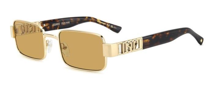 Gafas DSQUARED2 - Modelo: D2 0156/S_ C: Gold/Eye Size: 54 - Bridge Size: 22 Cura Della Persona E Salute-image