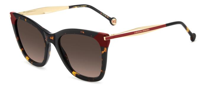 Gafas Carolina Herrera - Modelo: Her 0307/S C: Havana/Eye Taglia: 54 - Misura Del Ponte: 20-image