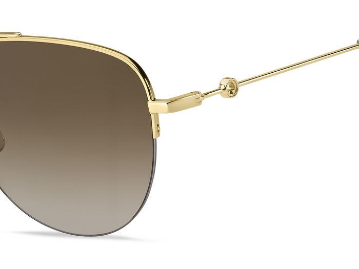 Kate Spade MAISIE/G/S 0086 LA Sunglasses Havana Aviator Frame, Polarized Lenses Kate Spade Maisie Polarized Gold-Tone/Havana Semi-Rimless  main image 4