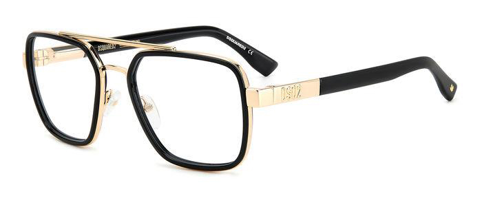 Dsquared2 D2 0064 RHL/19 Gold Black Eyewear Man Standard, Standard, 55-image