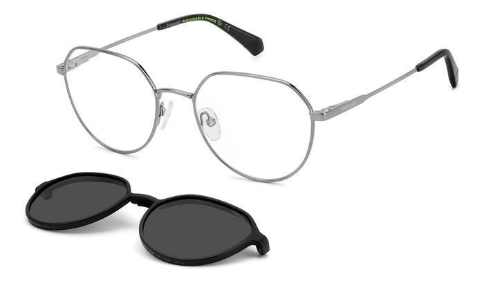 Polaroid Pld 6204/CS V81 Dark Ruthenium Black Eyewear Unisex Steel, Geometric, 54-image