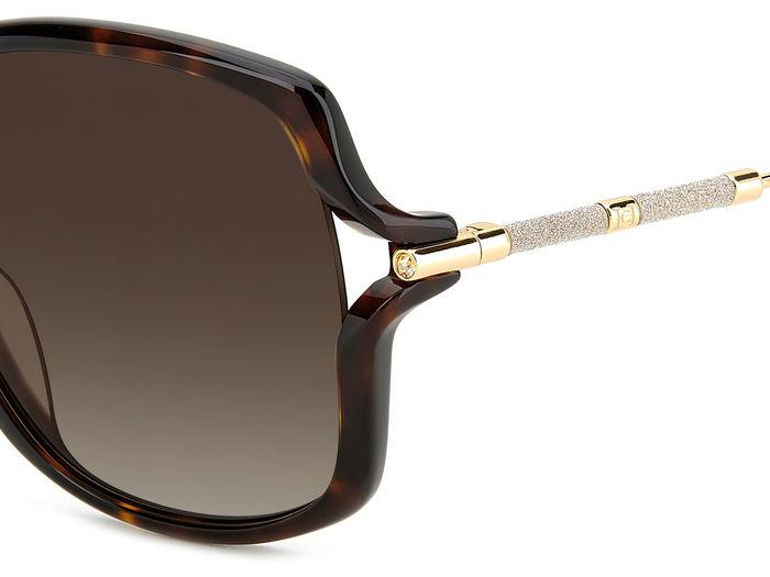 Carolina Herrera HER 0132/G/S 0086 HA Sunglasses Havana/Gold Square Frame Carolina Herrera HER 0132/G/S Havana/Brown Shaded 58/16/135  main image 3