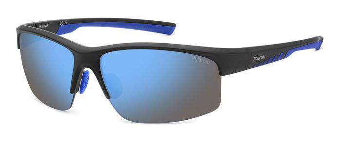 Polaroid Sunglasses Da Uomo, Matte Black Blue, 0-image
